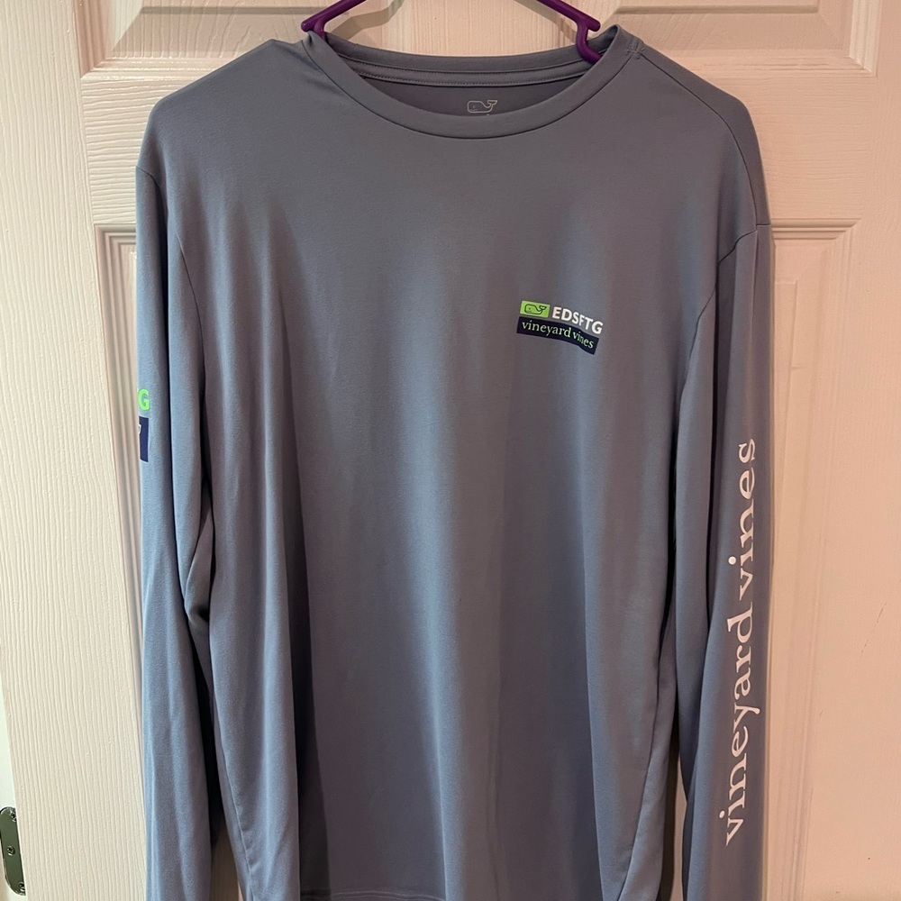 Vineyard Vines Men's Blue Long Sleeve Tee